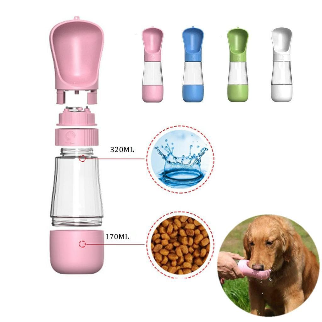Garrafa de água portátil para pets(330ml ou 490ml) dispensador de água multifuncional, adequado para uso ao ar livre.