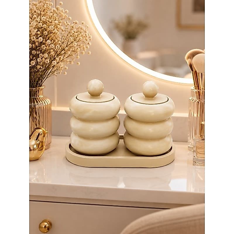 🌷🌷KIT DECORATIVO ARTESANAL  - algodão , porta objetos ...🌷