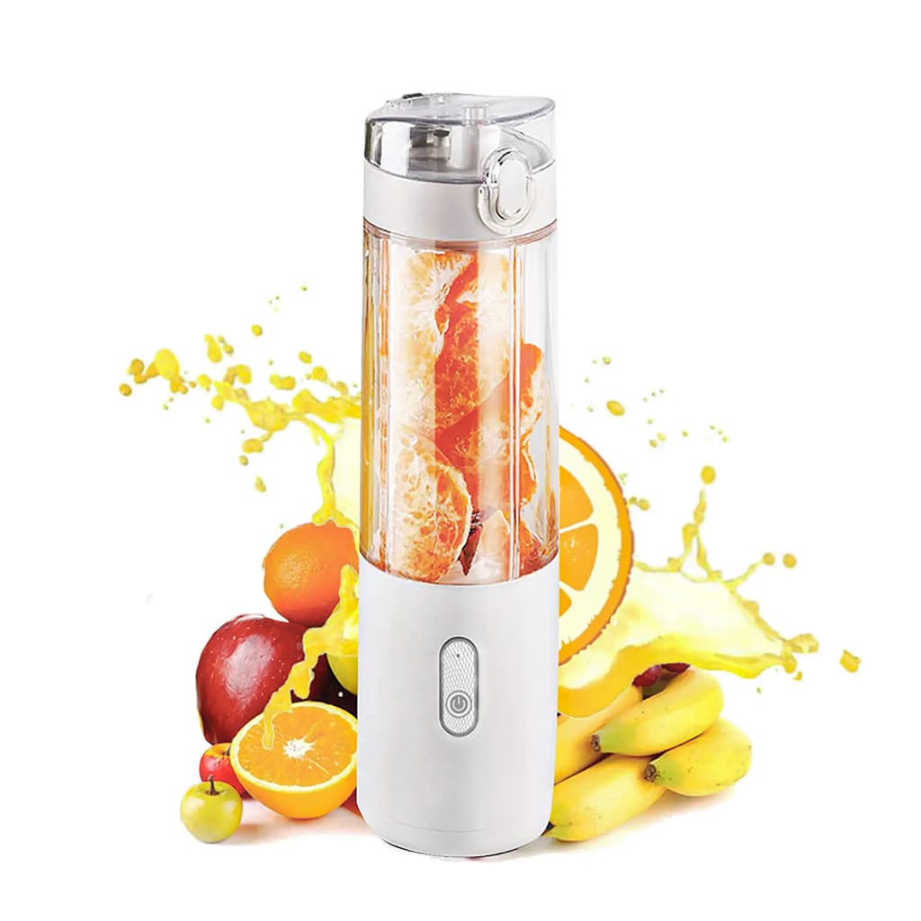 Mini Liquidificador Potente 40W com Copo de Vidro Borossilicato 500ml Portátil e 6 Lâminas - A580
