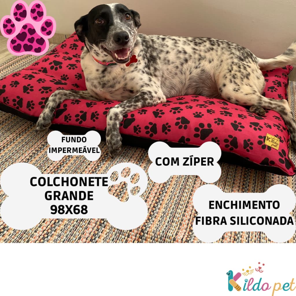 Colchonete Almofada Grande 98cmx68cm Cama para cachorro grande