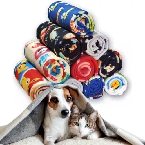 Kit Com 5 Cobertor soft Para Cães E Gatos Pet -  75x60