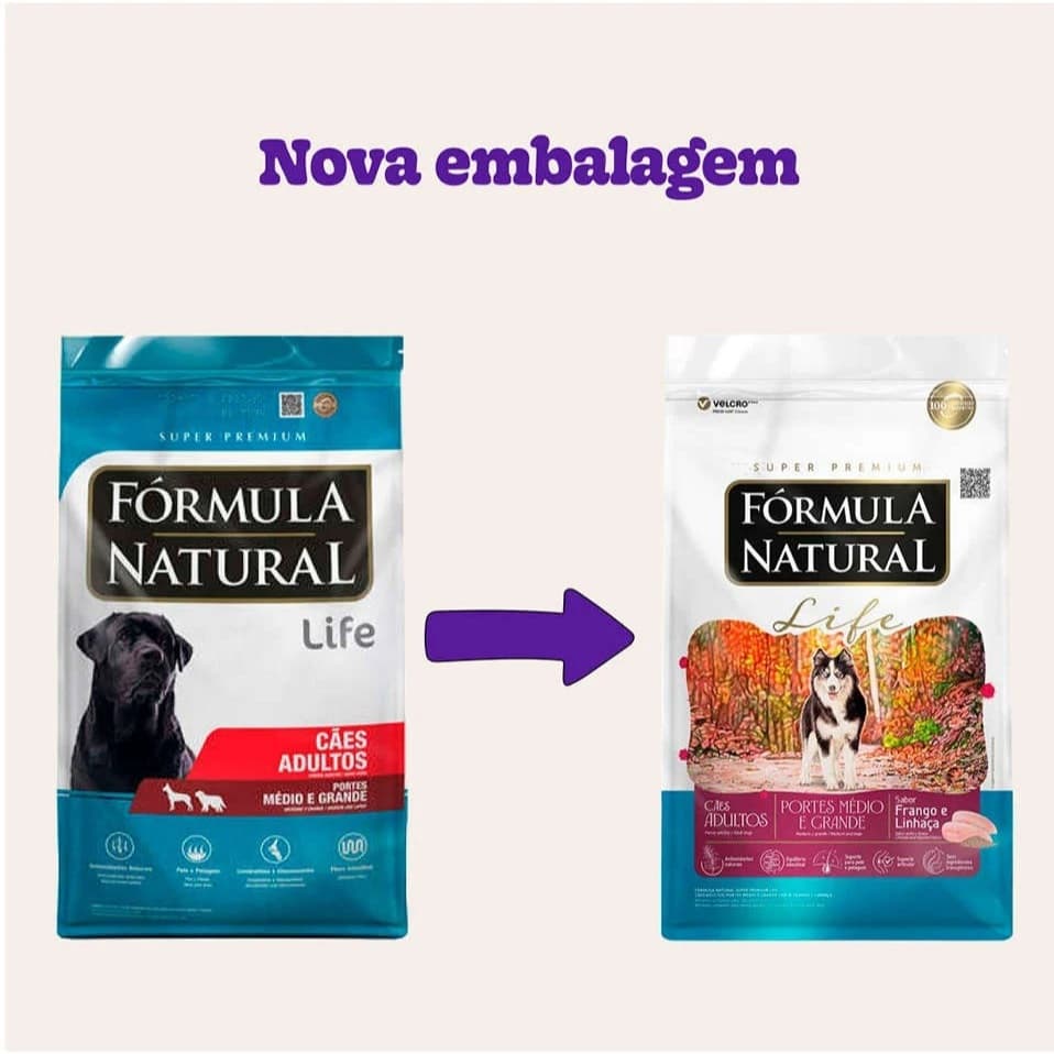 Ração Fórmula Natural para Cães Adultos de Raças Médias e Grandes 15kg
