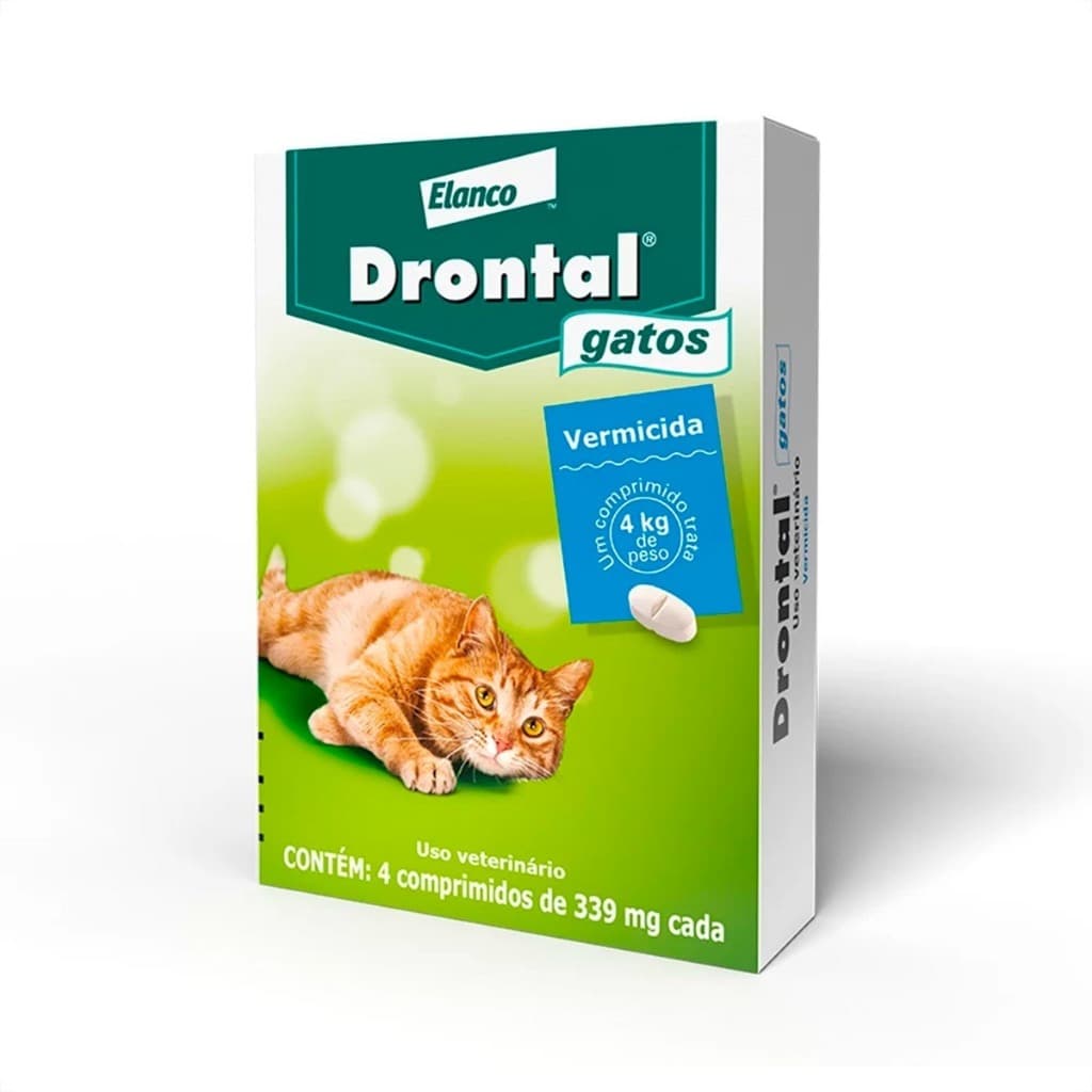 Vermífugo Drontal Gatos Até 4 Kg Com 4 Comprimidos