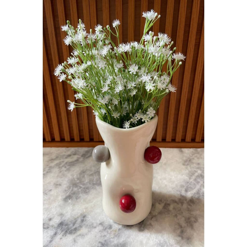 Vaso De Cerâmica Esferas Natal