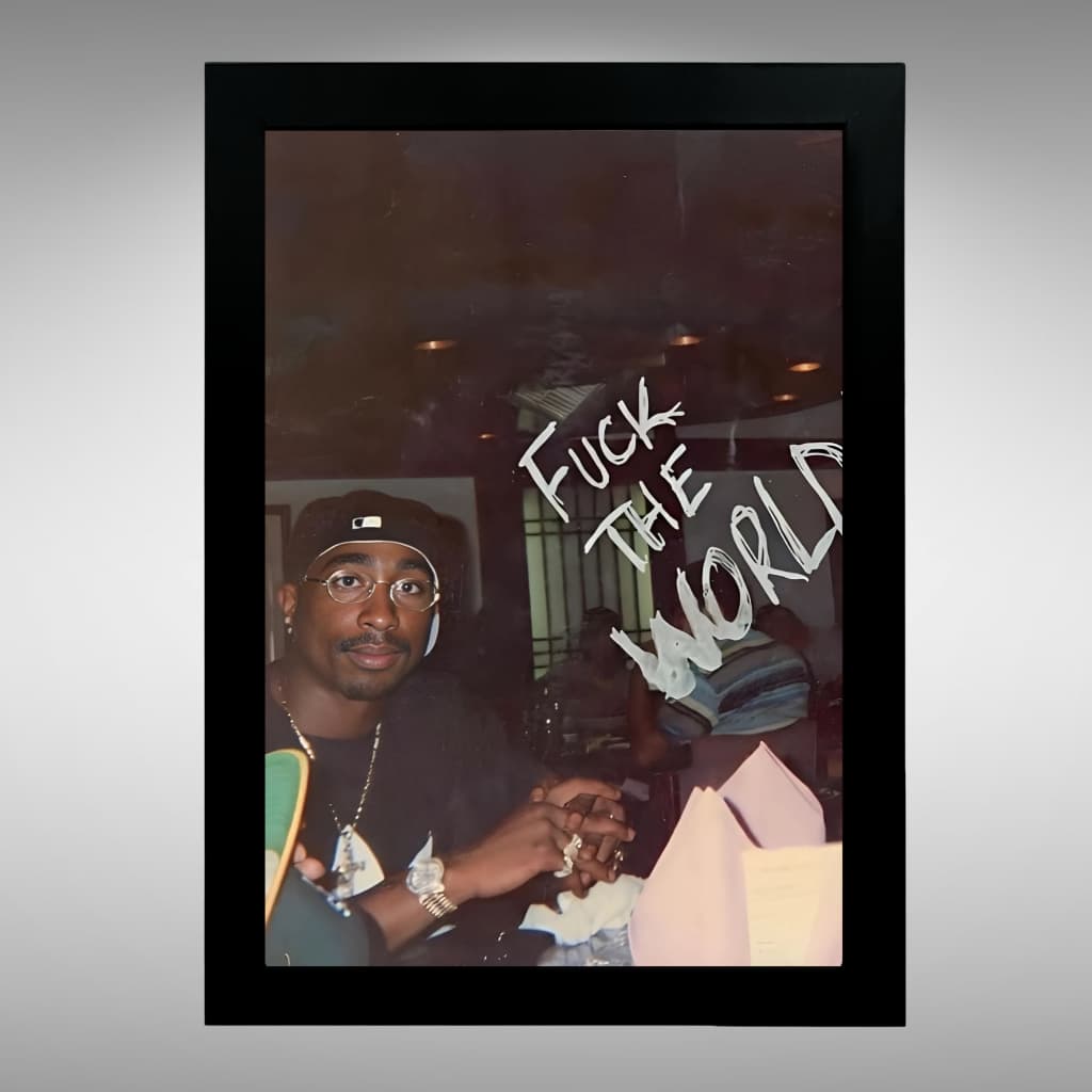 Quadro Tupac Shakur 2pac Rap Hip Hop Gangster Eminem Old School Trap Quarto Parede Placa Decorativo