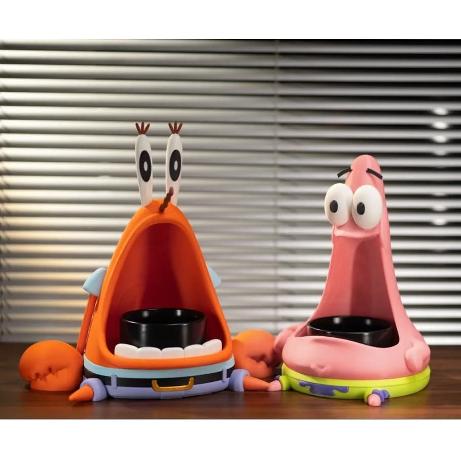 Comedouro Pet Divertido - Decoração - Porta Objetos Patrick Bob Esponja Senhor Sirigueijo