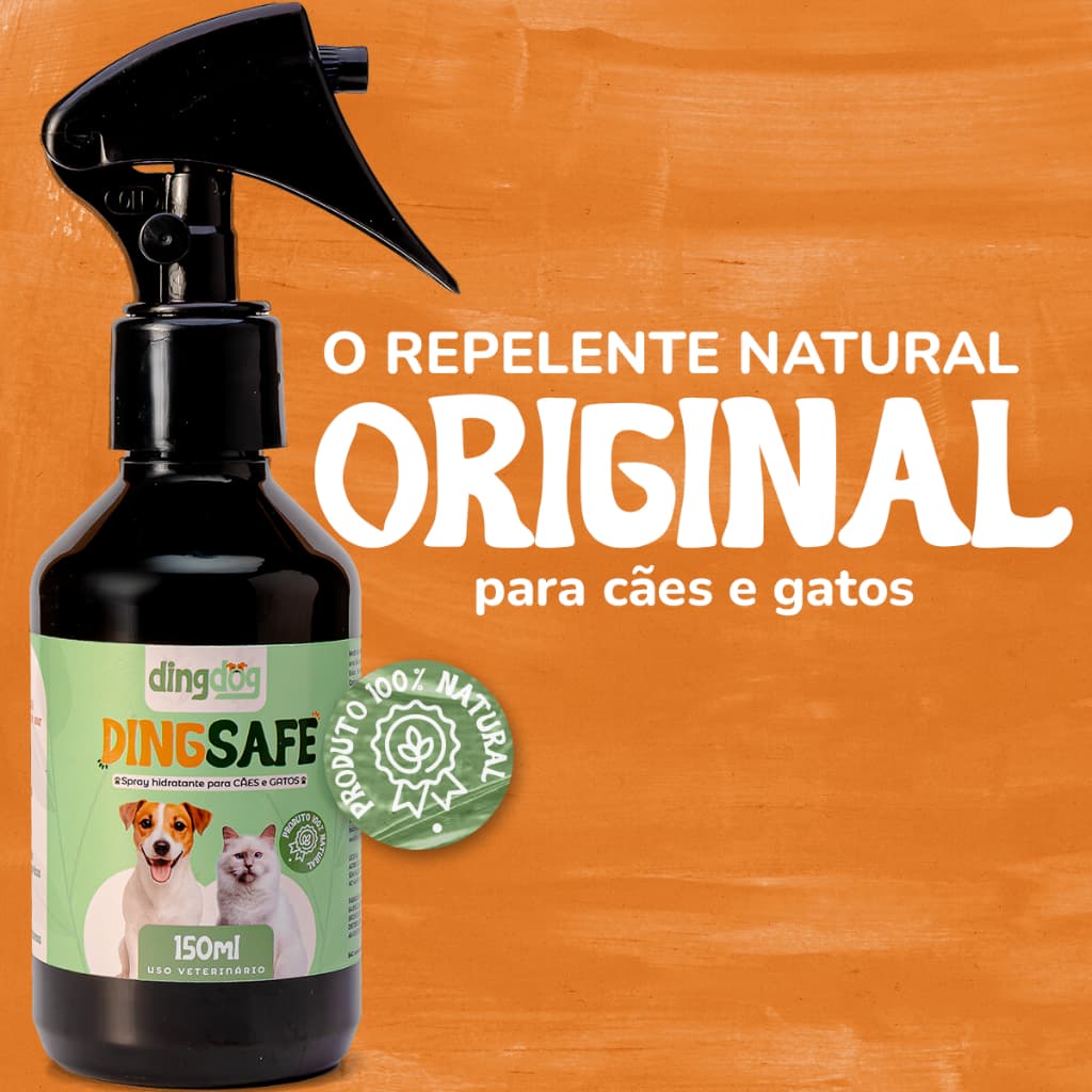 Spray Anti Mosquito e Insetos Ding Dog 100% Natural Repelex