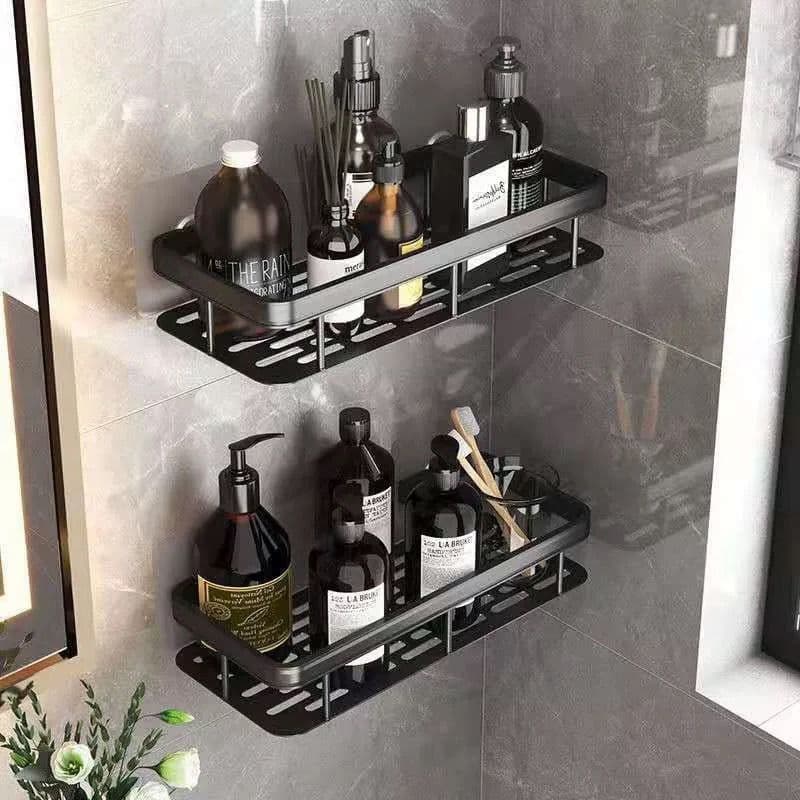 1/2 Peças Suporte de Canto e Reta Porta Shampoo Prateleira Para Banheiro Organizador com Adesivo