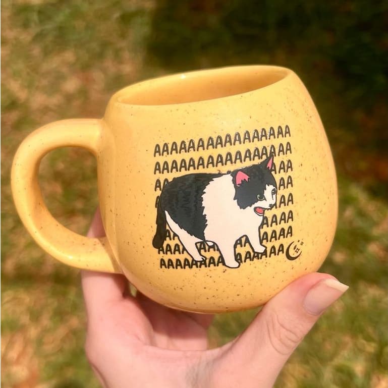 Caneca Redonda Maracujá - Gato aaa - 300ml