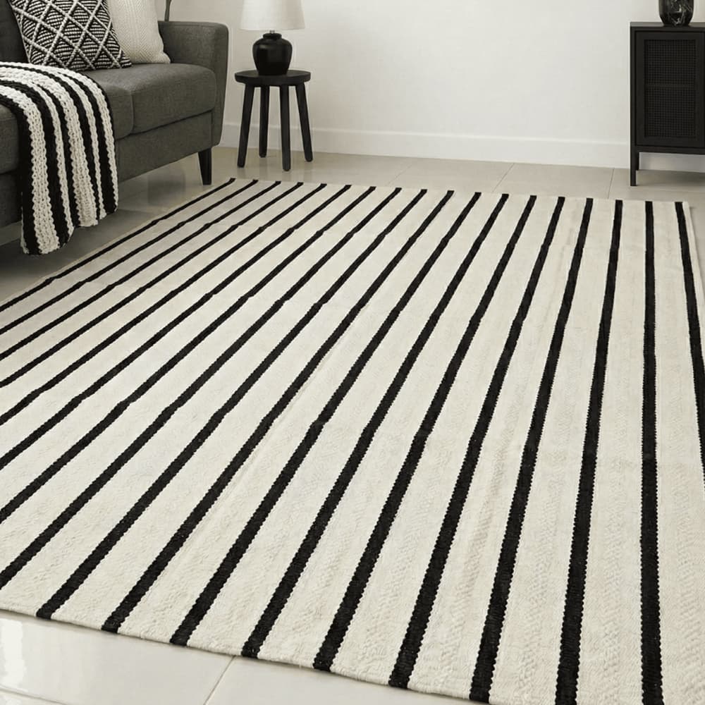 Tapete Sala/Quarto Grande 100% Algodão Lavável na Máquina