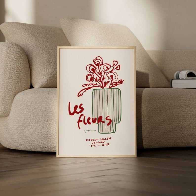 Quadro As Flores Minimalista Decor Moderna
