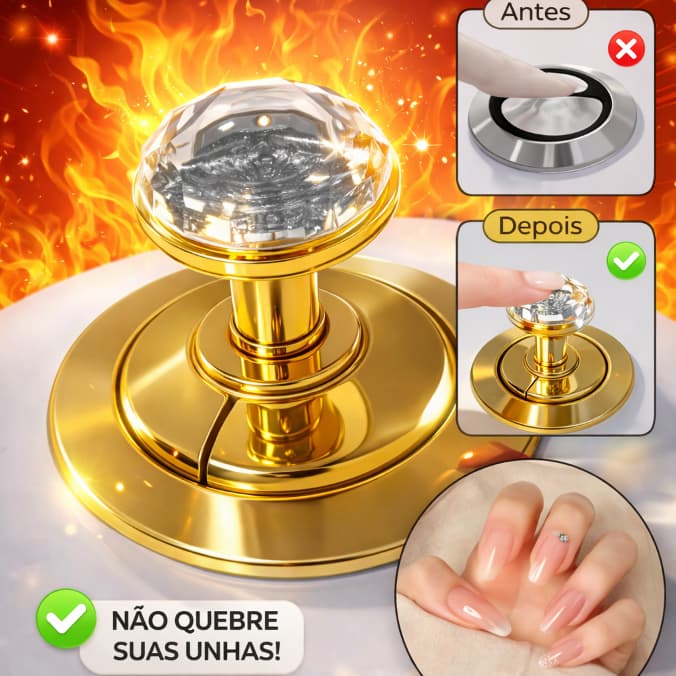 Botão de Descarga Para Vaso Sanitário Diamante Autocolante Cristal Puxadores Armário Porta Gavetas