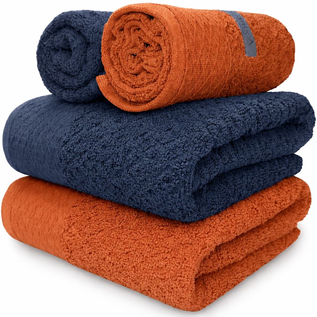 Jogo/Kit 4 Toalhas (2 Banho + Rosto) Fio Penteado 100% Algodão Macia Capri Atlântica Super Luxo