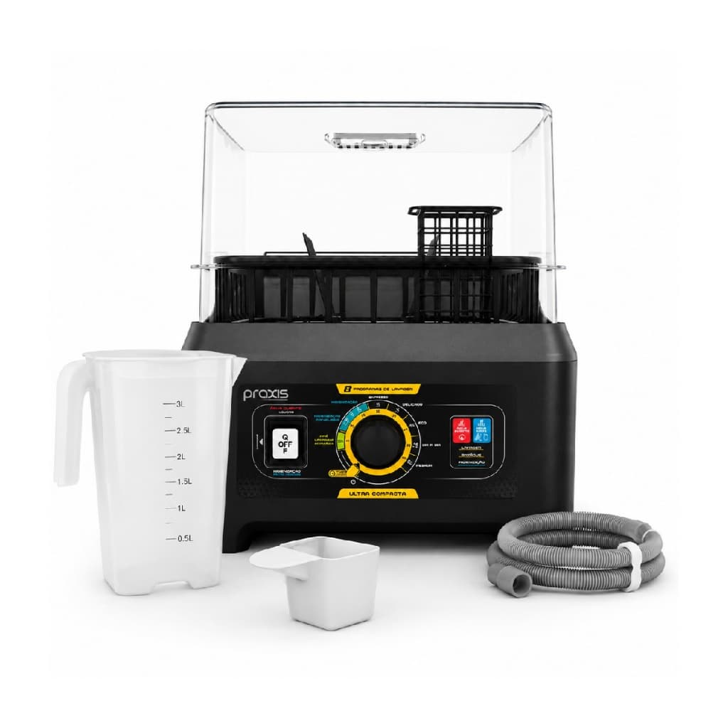 MODELO NOVO Lava Louças Portátil Praxis Semi-Automática 8 Programas 110V Preto