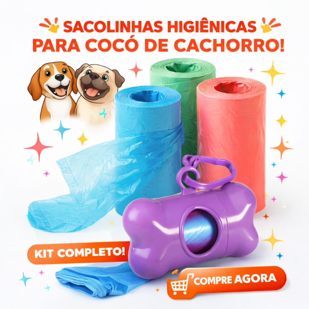 Kit 12 Rolinhos Suporte Cata Cata Coco Cachorro Higienico Pet Lixo