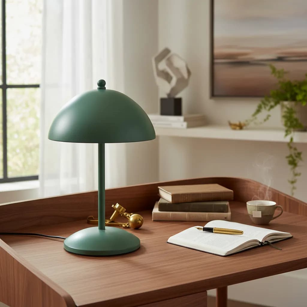 Mini Abajur De Mesa Modelo Cogumelo Luxo Decoração Cores Variadas + Brinde 127/220v