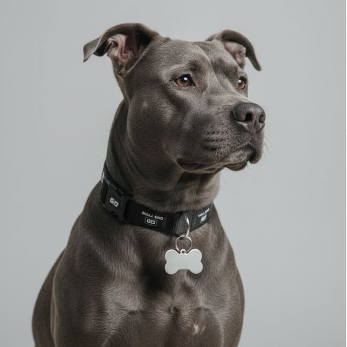 coleira para cachorro + plaquinha de identificação pet reforçada com trava  ajustável