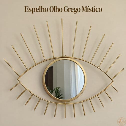 Espelho Olho Grego Mistico Metalico Parede Olho Grego Mistico Luxo Decorativo Espelho Parede