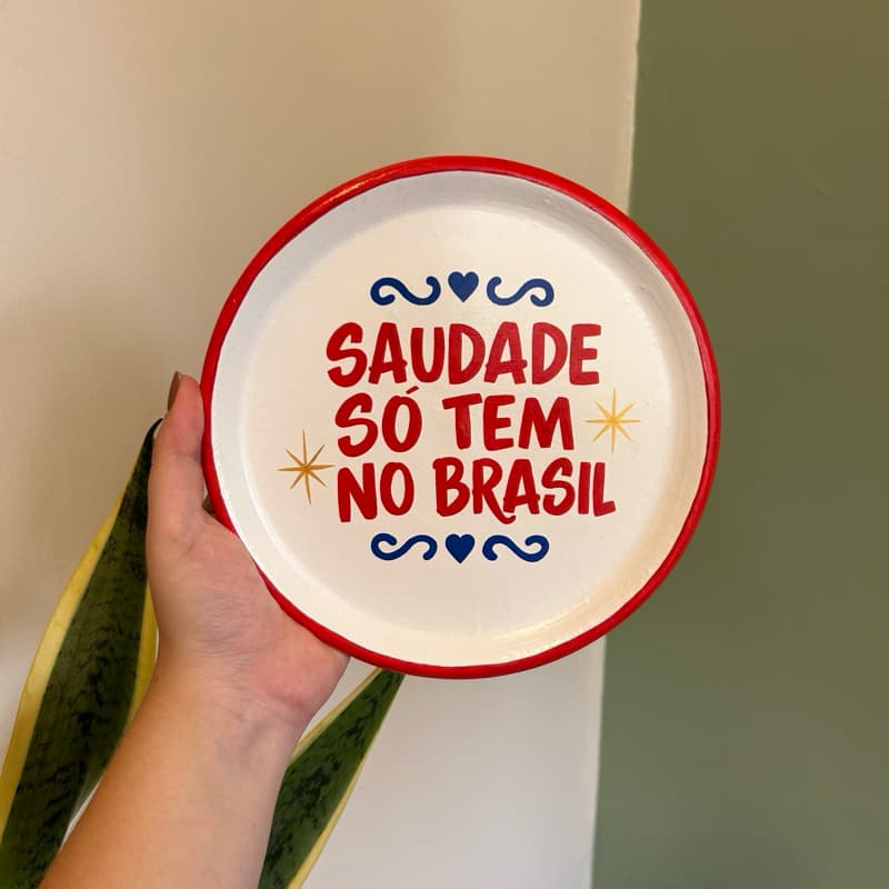 Prato Decorativo Sentimento Brasileiro