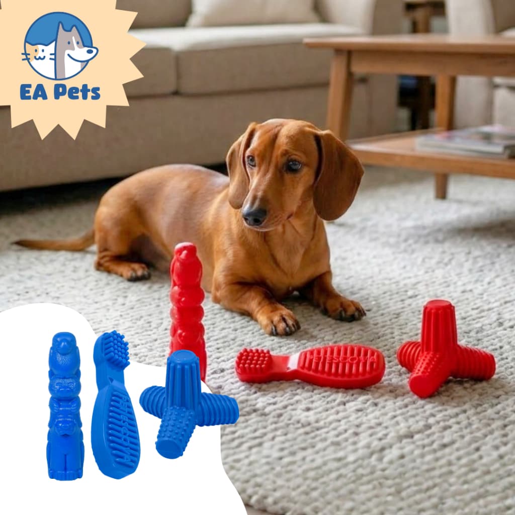 Kit 3 Mordedores Em Nylon Da Pet Games Pet Escova 4Dogs Totem Brinquedo Super Resistente Para Cão