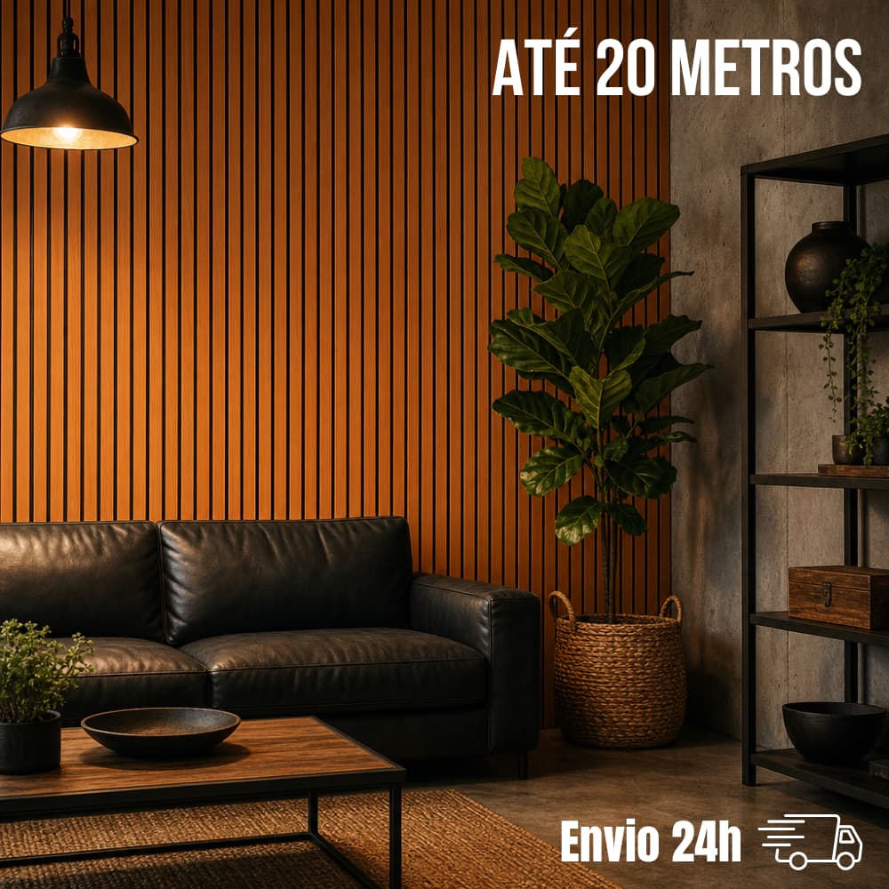 Papel de Parede Adesivo Auto Colante Madeira Ripado efeito 3D Impermeável Lavável Sala Quarto
