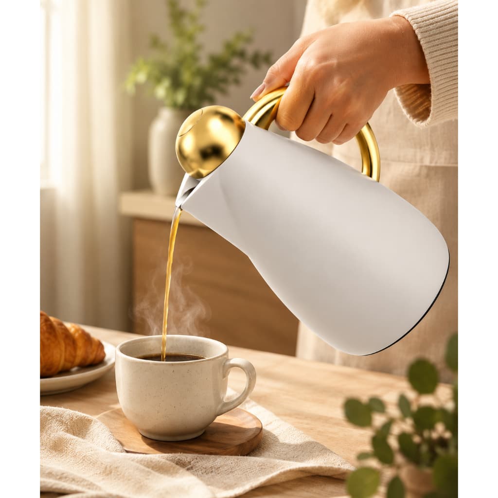 Garrafa Térmica 950ml Ayla Ampola de Vidro Café Chá Quente e Fria 12h