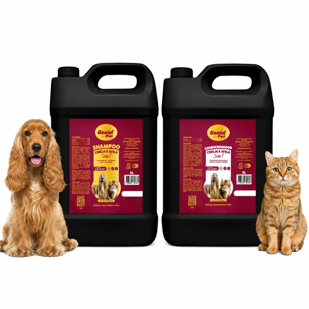 Shampoo + Condicionador 5L Avelã e Cereja Profissional