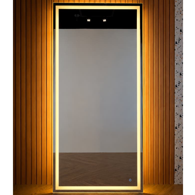 Espelho Retangular Grande com LED para Banheiro Quarto Camarim Closet