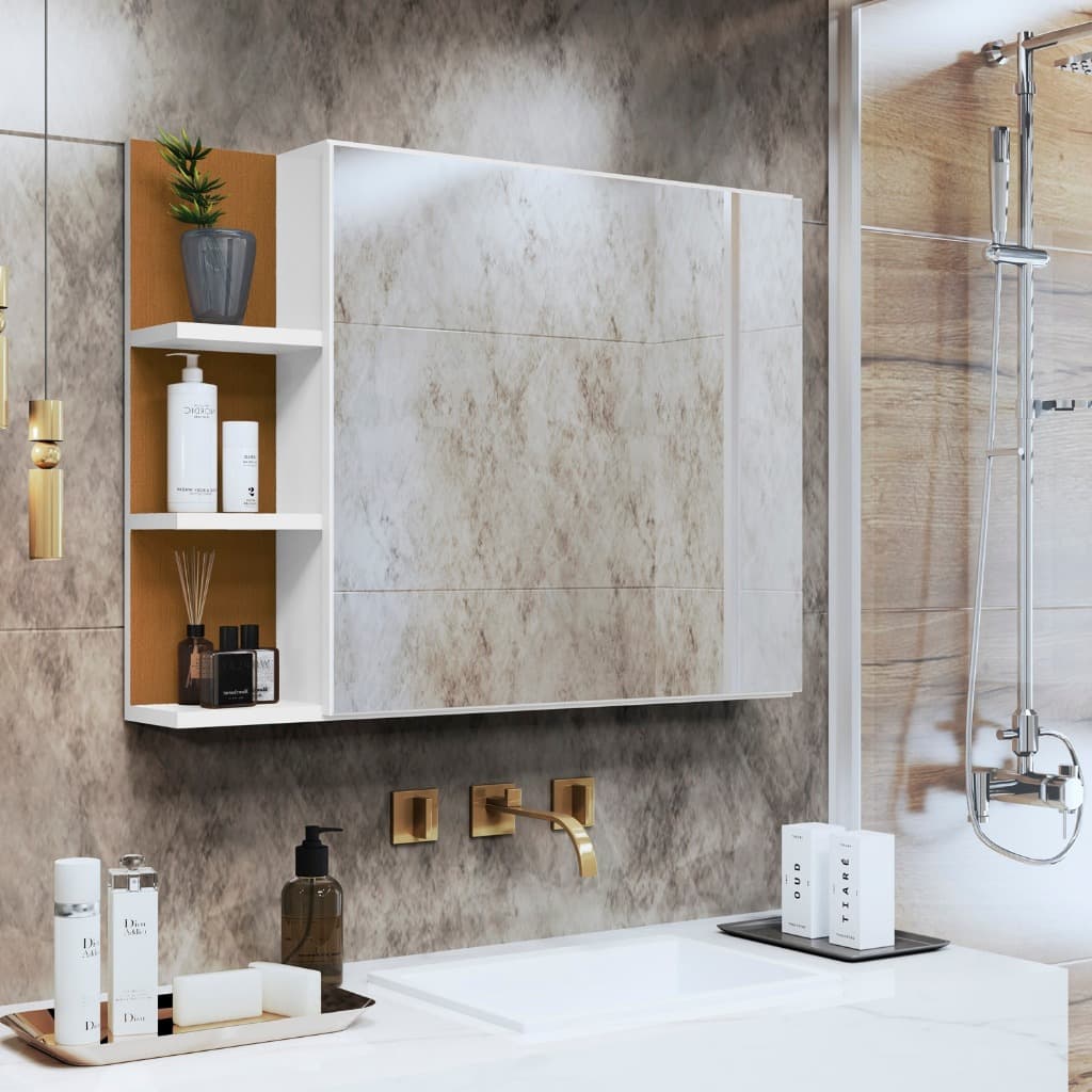Espelheira Suspensa Iris Para Banheiro / Closet Porta e Nichos Armário Organizador