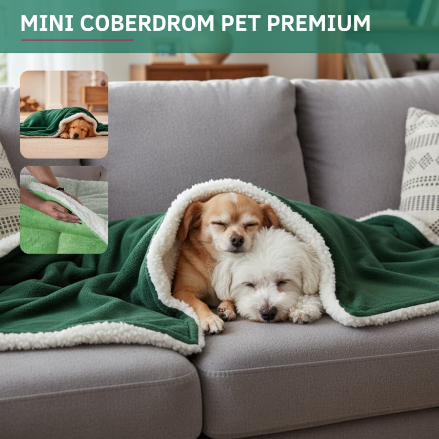 Coberdrom Pet Premium Sherpa Carneirinho Quentinho Antialérgico Confortável Cães E Gatos Premium