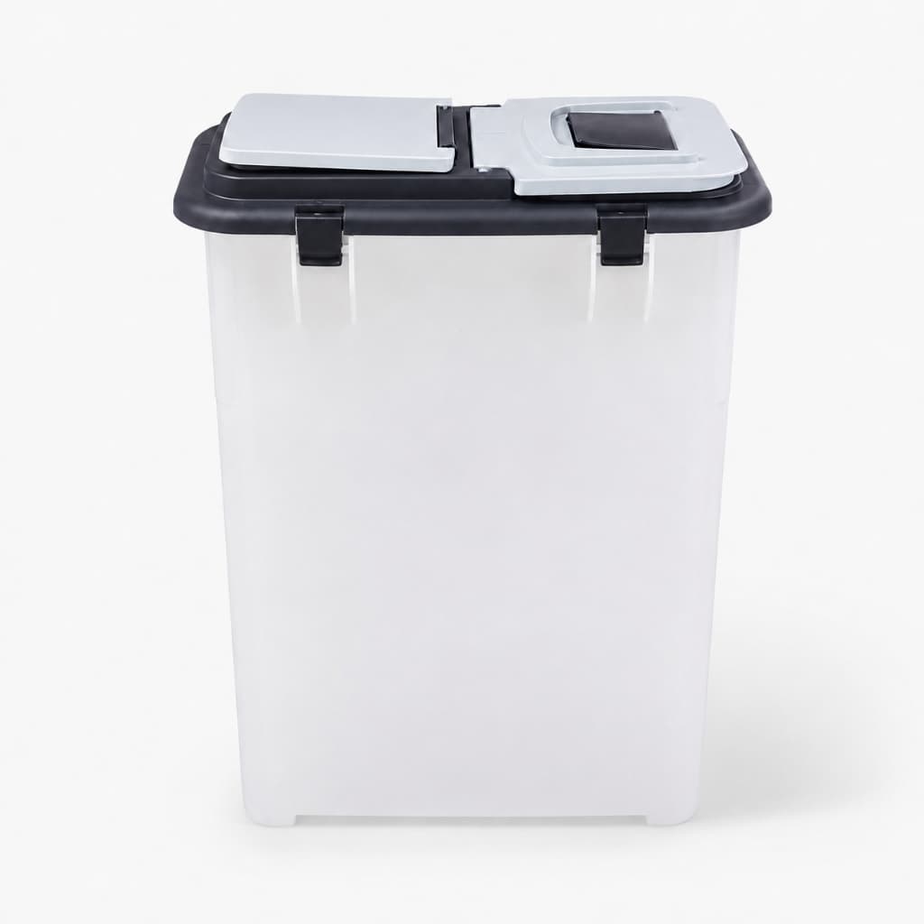 Porta Ração Grande Container Dispenser MecBox 35 Litros - Mec Pet - Leitoso