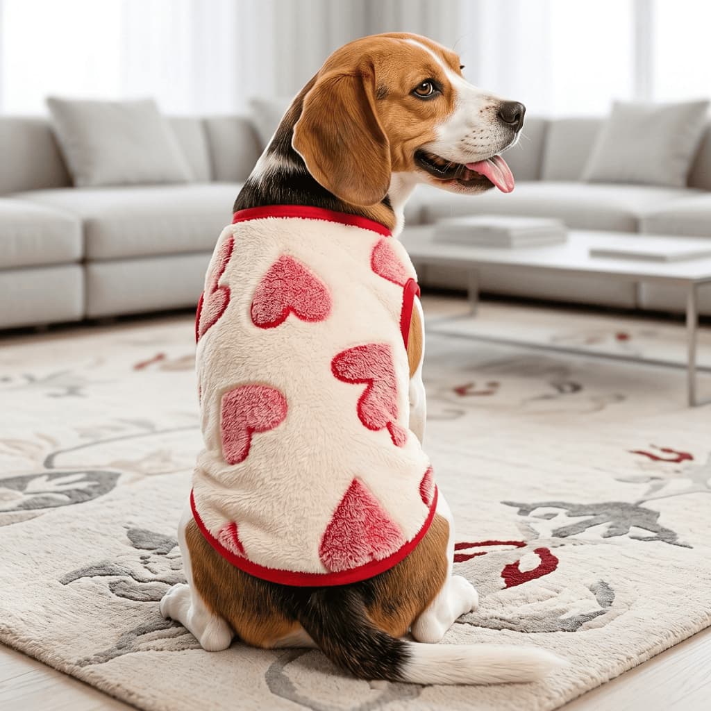 Roupa Pet Inverno Fleece Quentinha Regata Coração Cachorro Gato Pequeno Porte