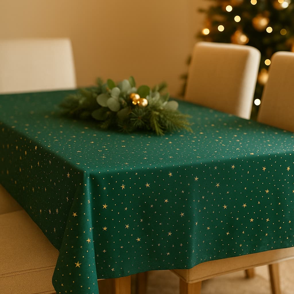 TOALHA DE MESA NATAL DECORAÇÃO 6 E 4 LUGARES