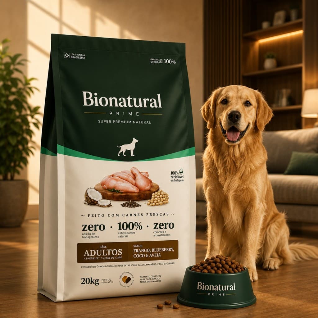 Ração Para Cachorro 20kg Bionatural Raças Medias e Grandes Frango 25% Proteína