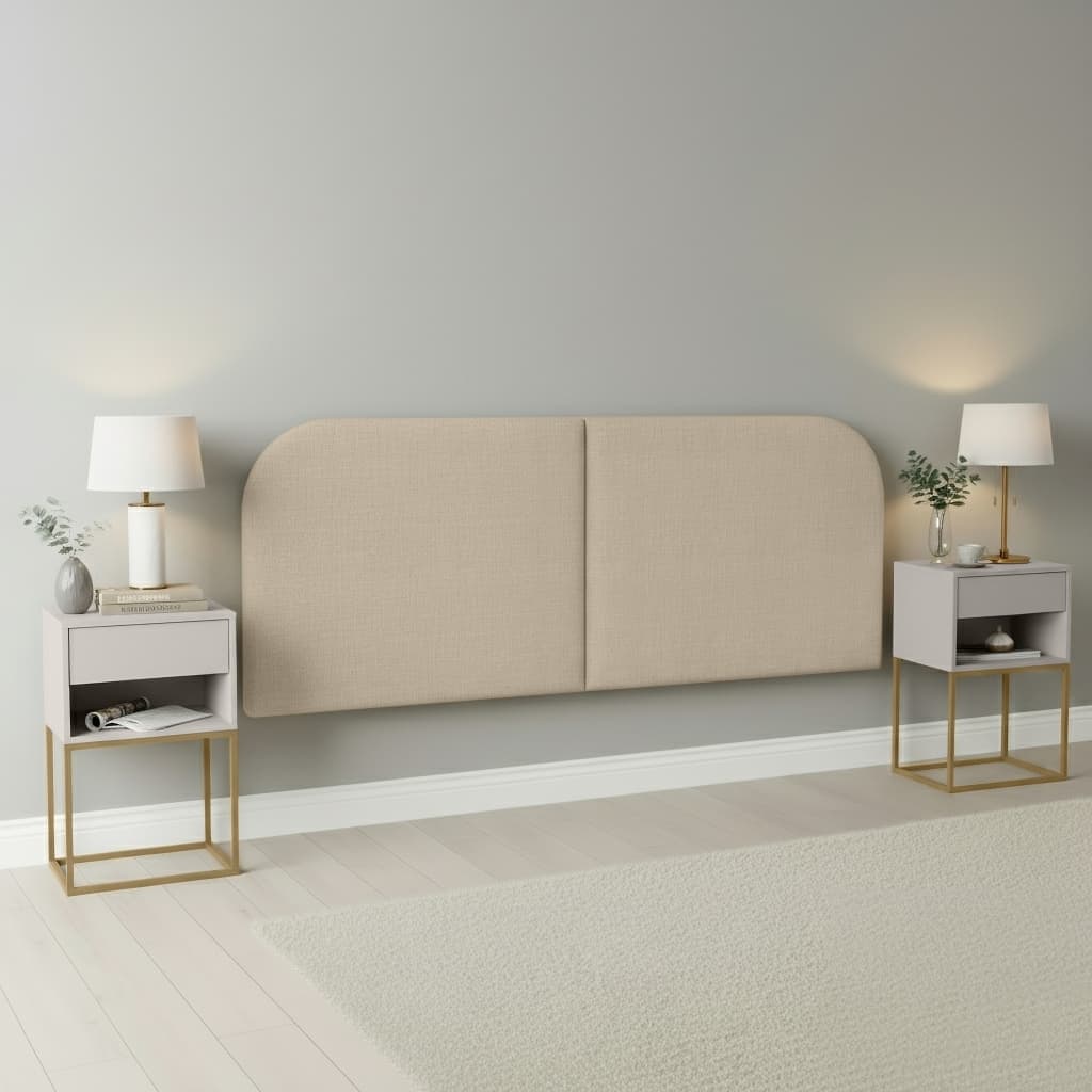 Kit Para Quarto de Cabeceira Linho e Bouclê Painel 2 Mesa de Cabeceira Industrial 1 Gaveta Lh Móveis