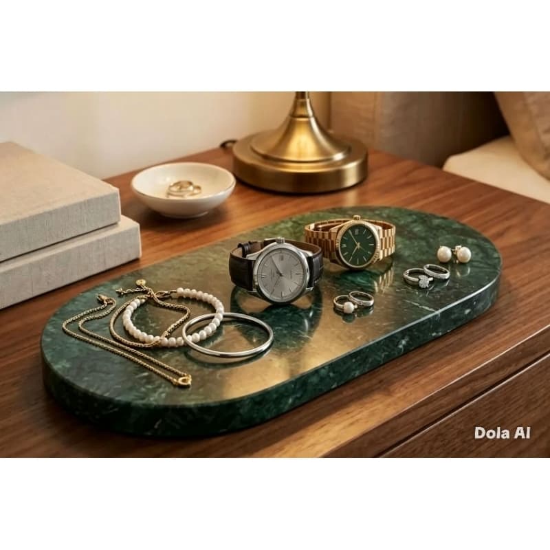 Bandeja Decorativa Granito Verde Guatemala 30x 15
