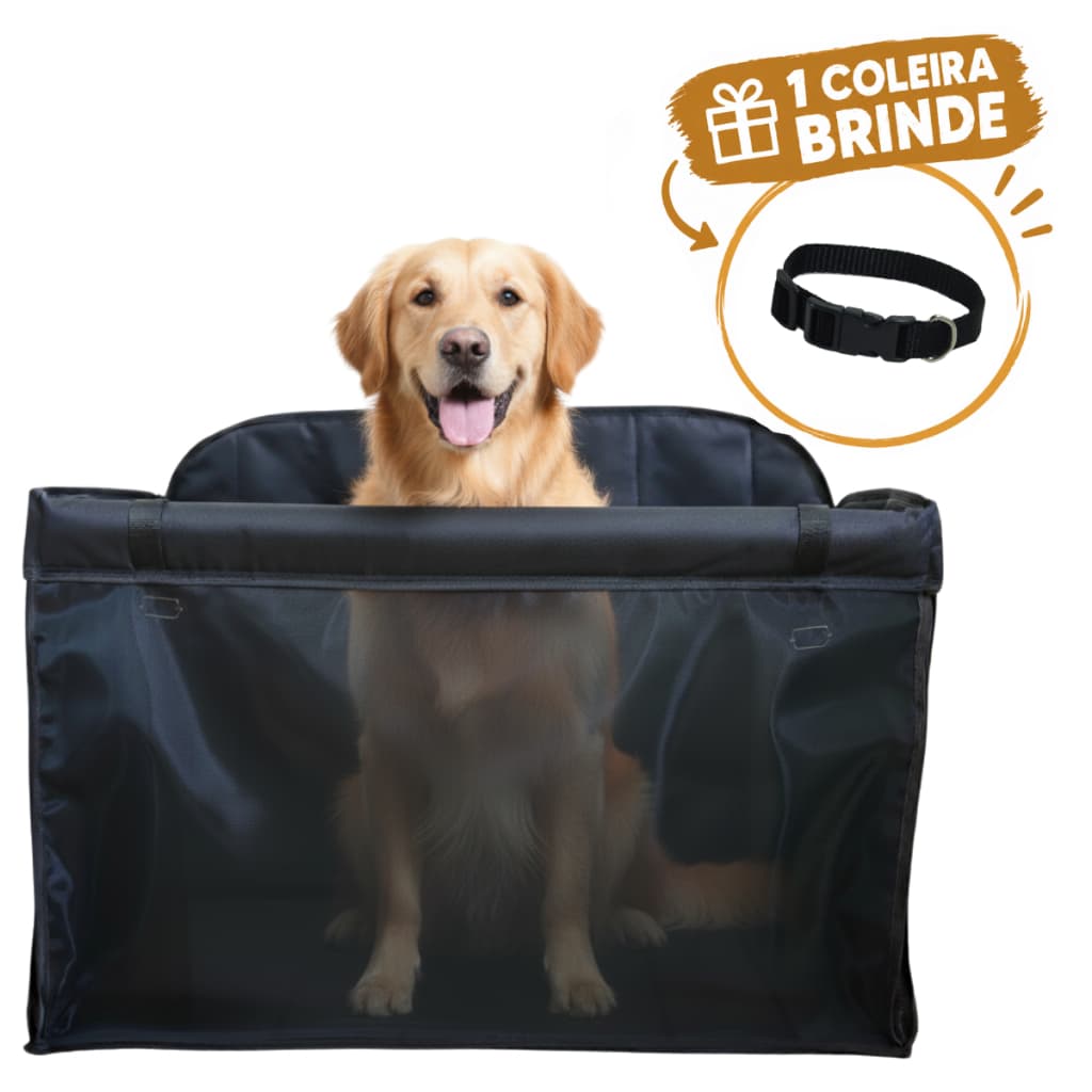 Assento de Carro Para Cachorro Médio e Grande Porte Cadeirinha Para Transporte Viagem Pet Seguro