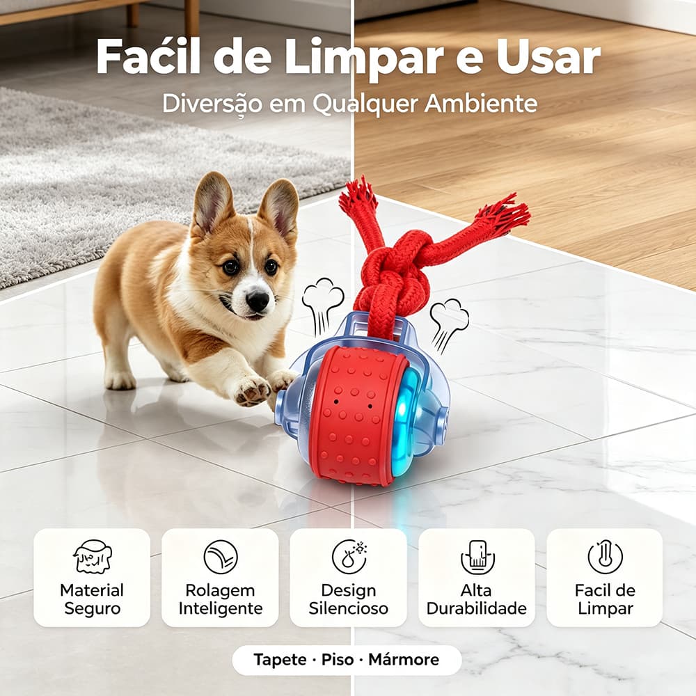 Newpet Brinquedos para Cães inteligentes Carga automática Rolagem com cauda falsa O que o Cães mais gosta