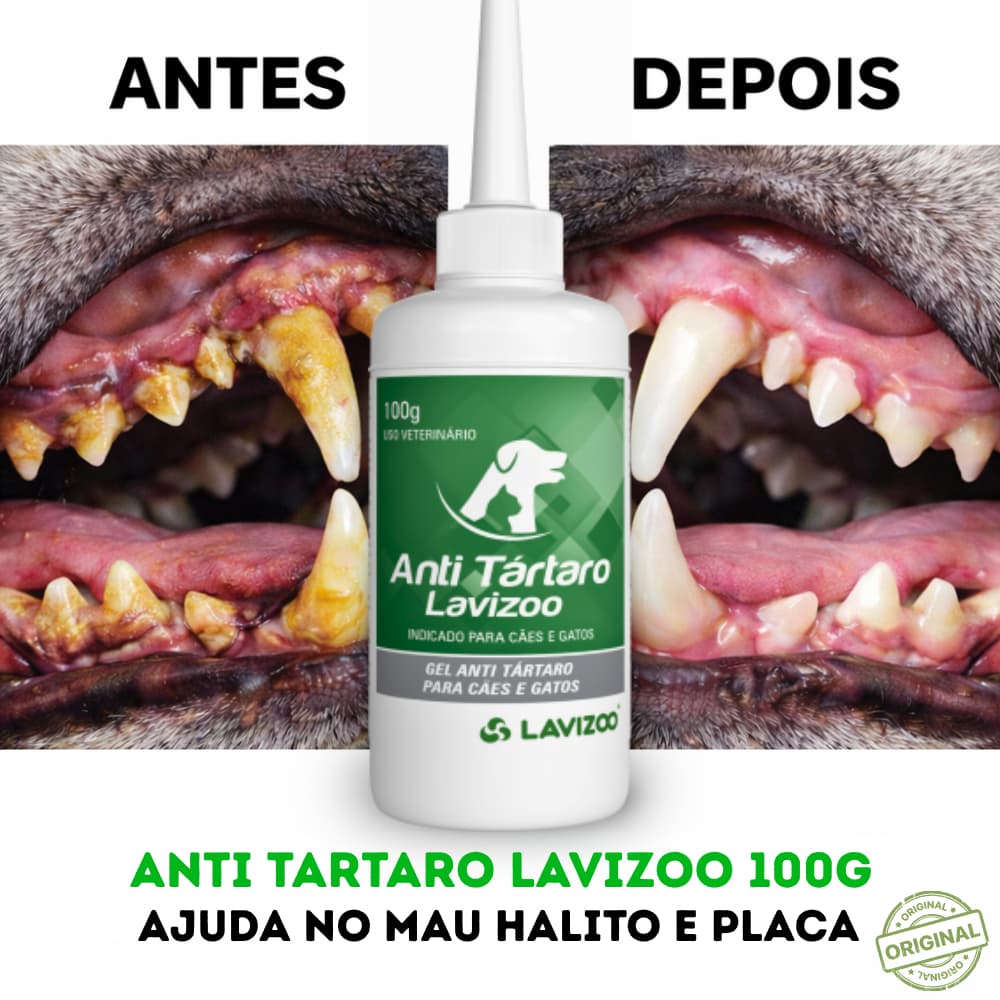 Anti Tártaro Lavizoo para Cachorro e Gatos 100g original