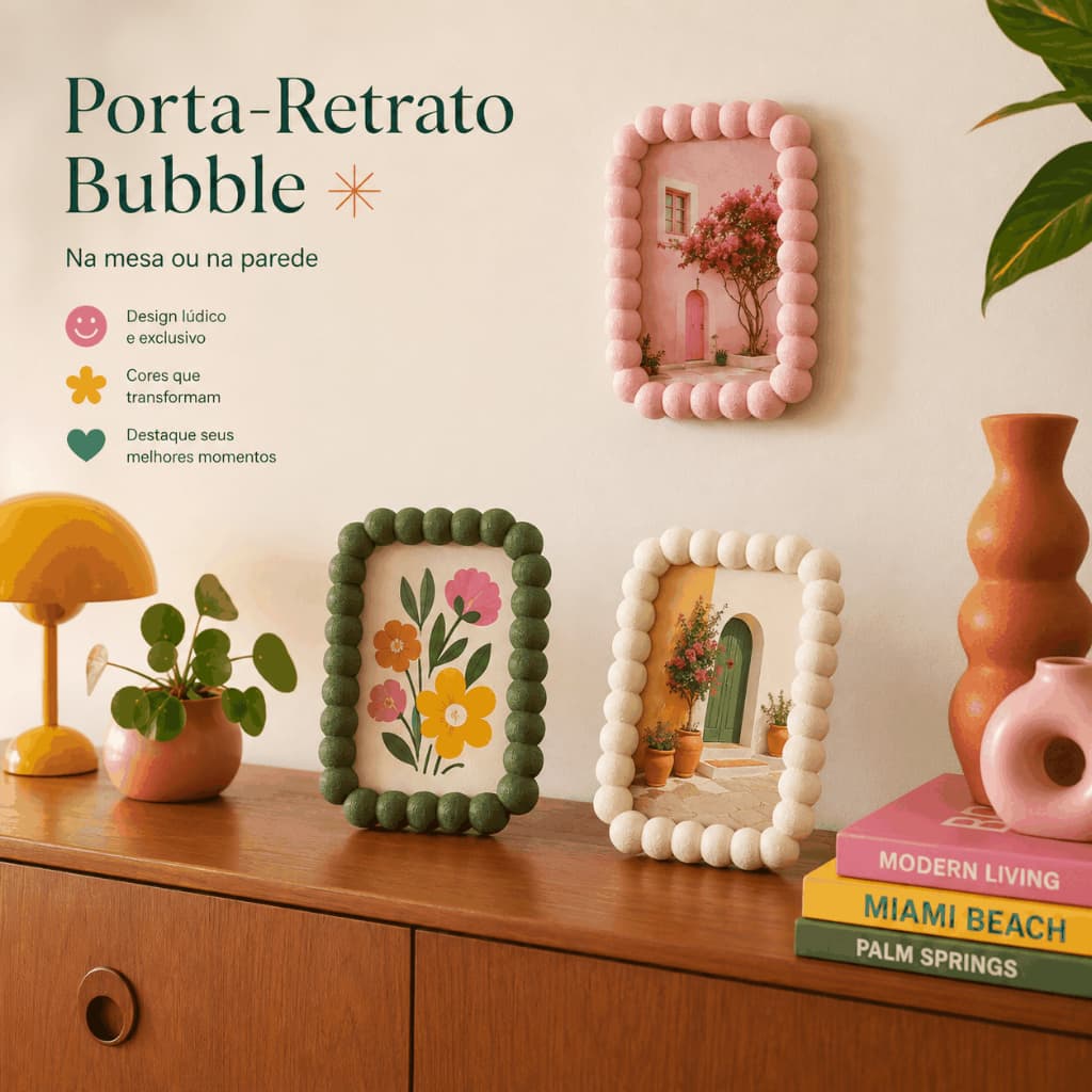 Porta-Retrato Bubble 10x15 com Proteção de Acetato — Croma Design