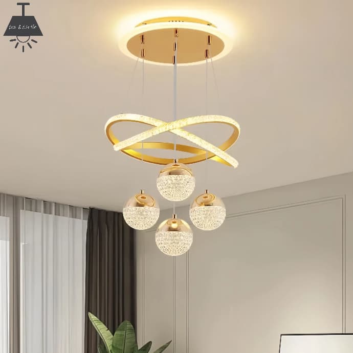 3 Cores Em 1 lustre para sala Lustre Sala De Jantar Luz Novo Estilo Cozinha Simples E Moderno Quarto