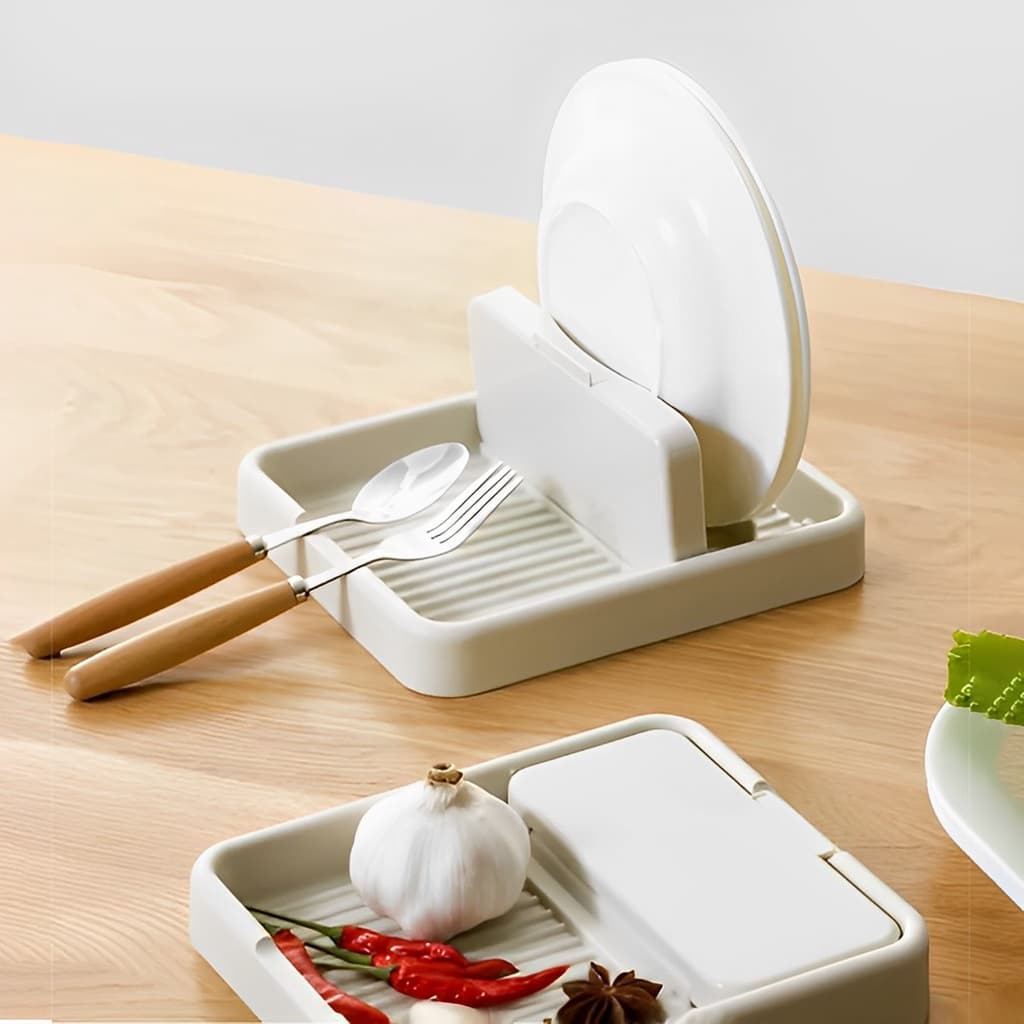 Organizador de Cozinha 5 em 1 Suporte para Tampas, Panelas, Talheres e Porta-Tempero