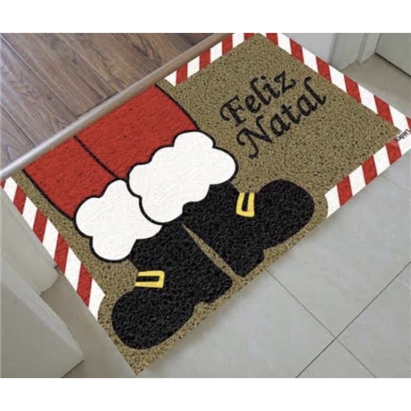 Tapete Capacho Natalino Feliz Natal 0,60 cm x 0,40 cm.