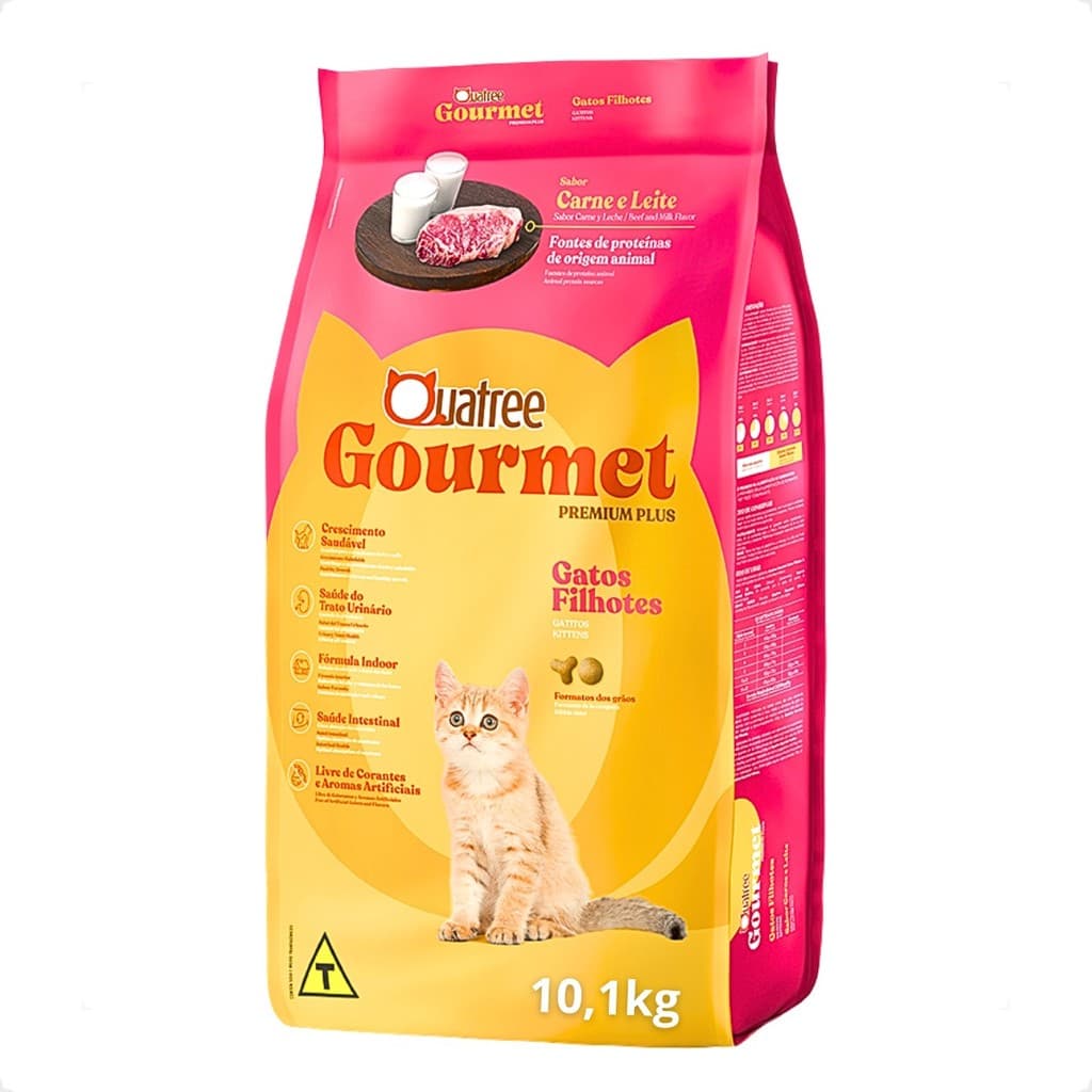 Ração Quatree Gourmet Gatos Filhotes - 10,1Kg
