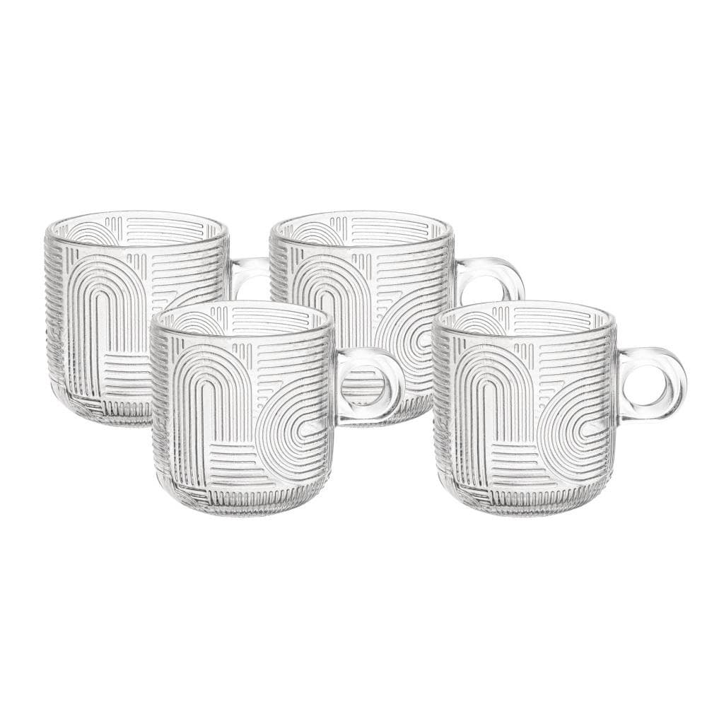 Conjunto 4 Xícaras de Vidro Frankfurt 100ml Wolff para Café Chá Cozinha Mesa Posta Decoração Sala Presente Elegante Nova