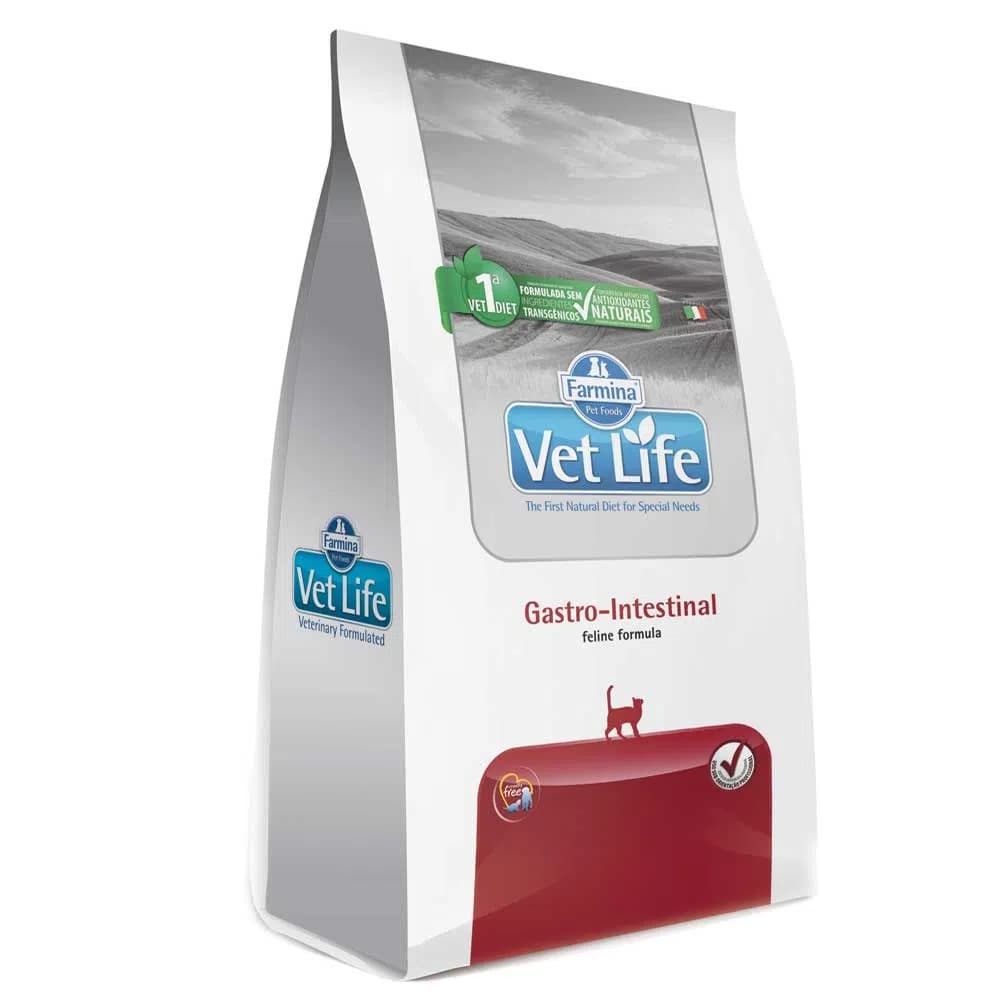 Ração Vet Life Gatos Veterinary Gastro Intestinal 2kg