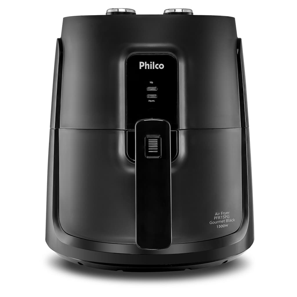 Fritadeira Air Fryer Philco PFR15PG Gourmet Black 4,4L 1500W Preta com Cesto Dourado