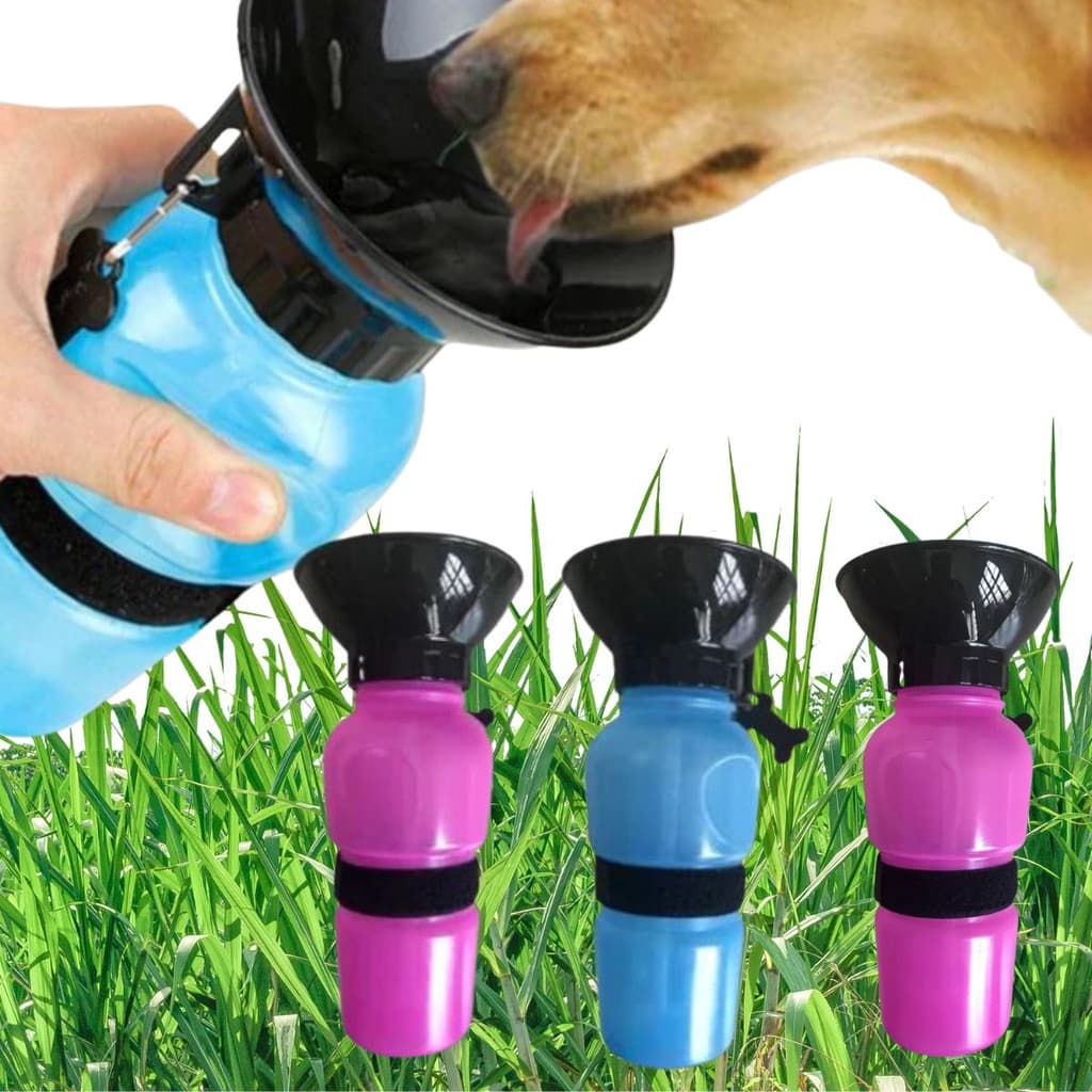 Garrafa Bebedouro Pet Garrafinha 500ml p/ Cachorro Pet Squeeze Passeio Hidratação