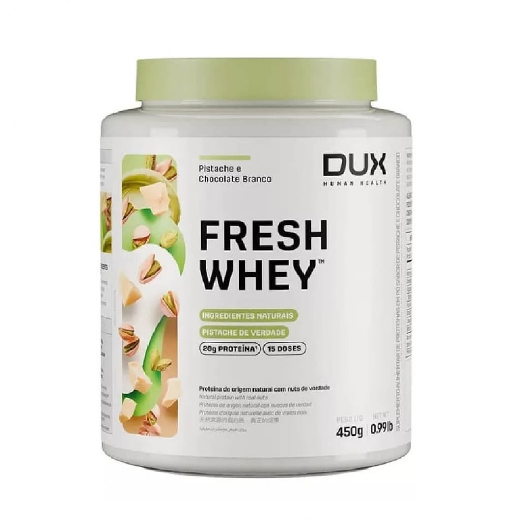 Fresh Whey Pote 450g Pistache E Chocolate Branco Dux Human Health