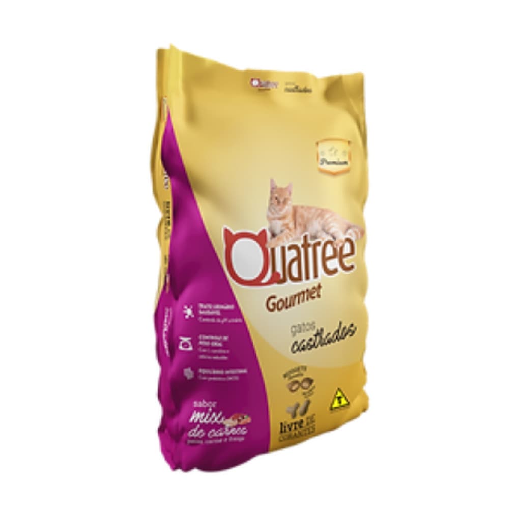 QUATREE GOURMET GATOS CASTRADOS MIX DE CARNES 10,1KG